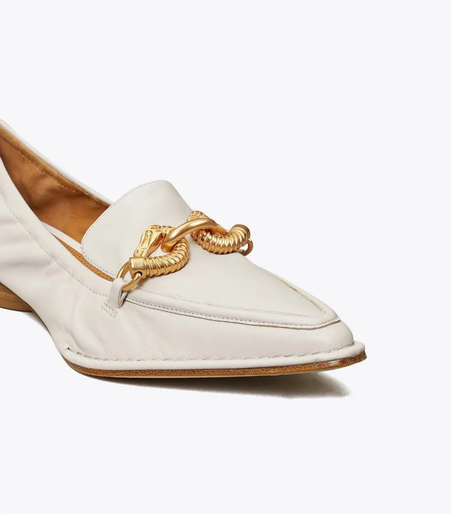 TORY BURCH JESSA POINTED TOE LEATHER LOAFERS
