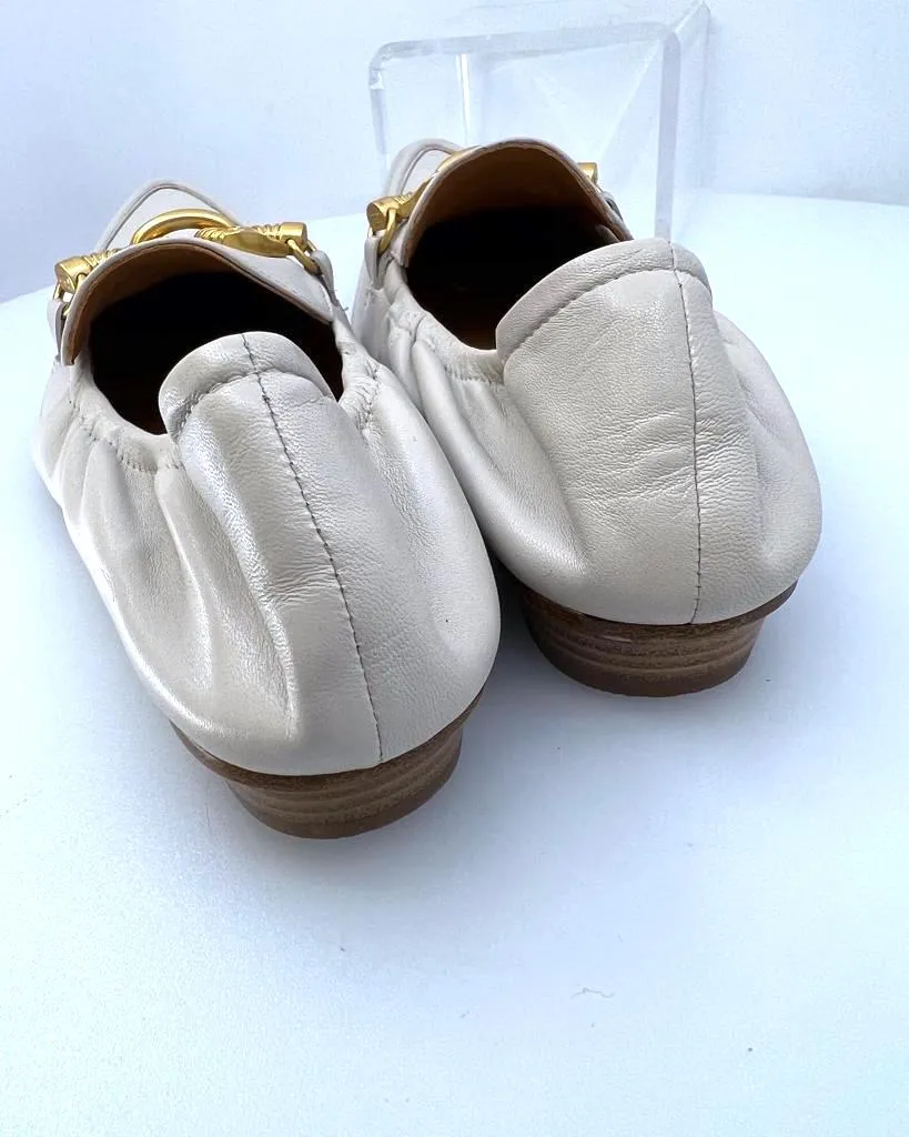 TORY BURCH JESSA POINTED TOE LEATHER LOAFERS