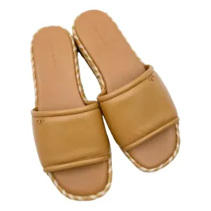 TORY BURCH LEATHER ESPADRILLE MULES