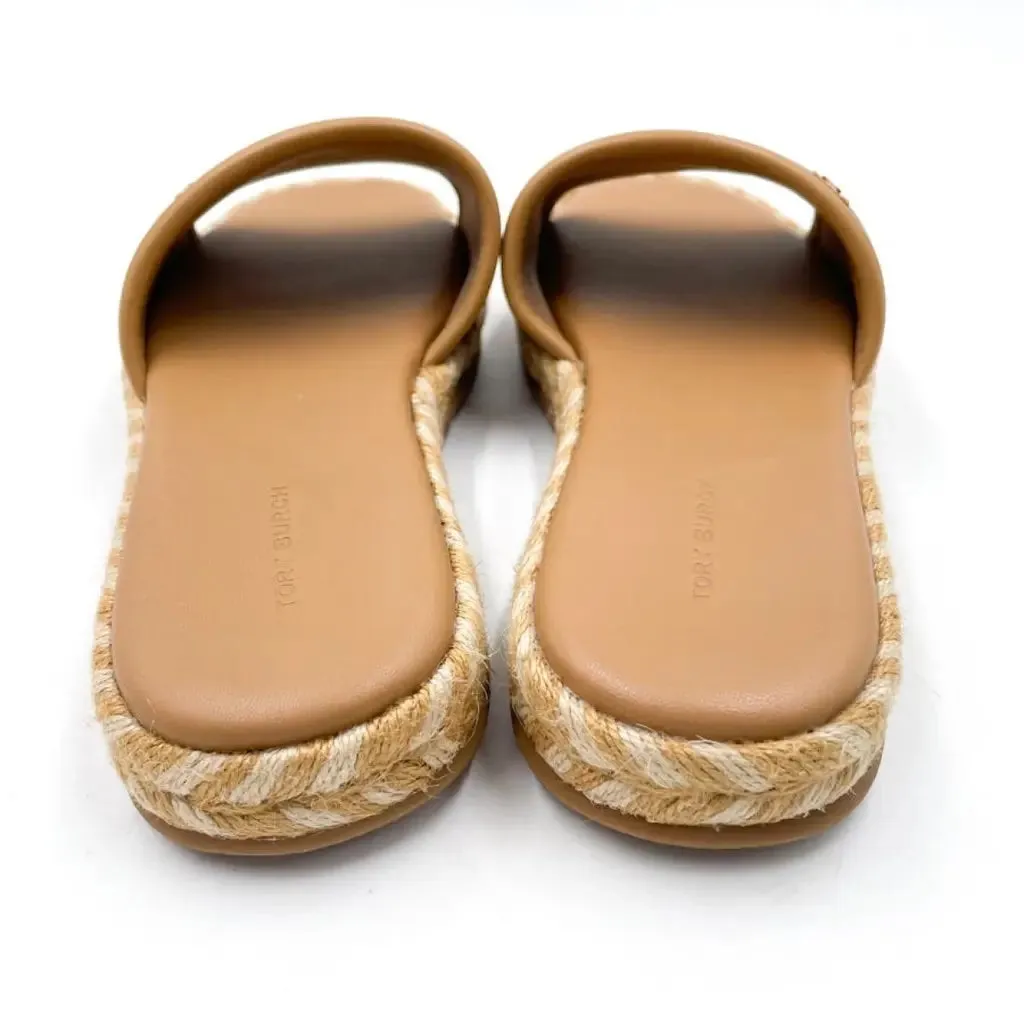 TORY BURCH LEATHER ESPADRILLE MULES