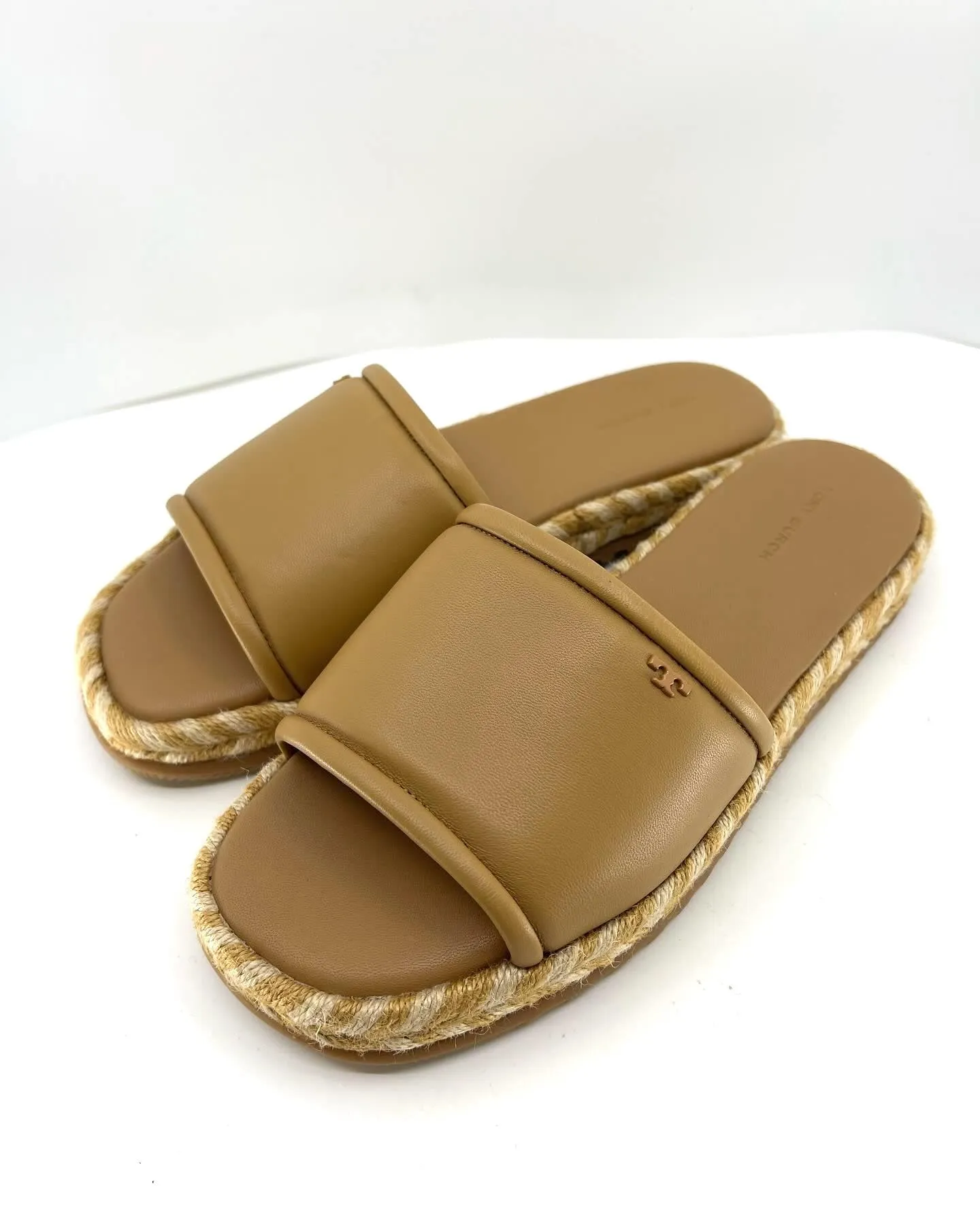 TORY BURCH LEATHER ESPADRILLE MULES
