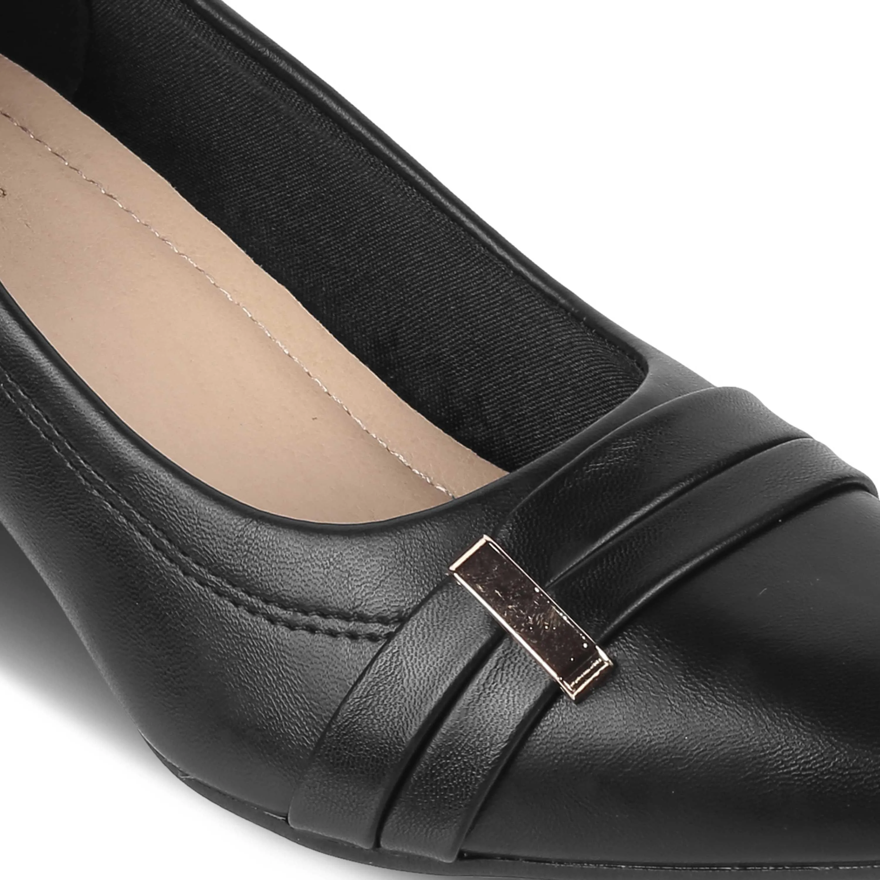 Tresmode Newar Black Women's Dress Block Heel Pumps