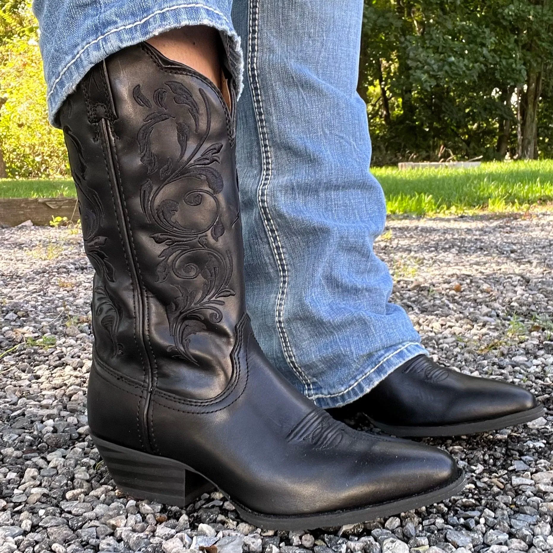Twisted X Women's 12" Western Black Round Toe Boot WWT0038