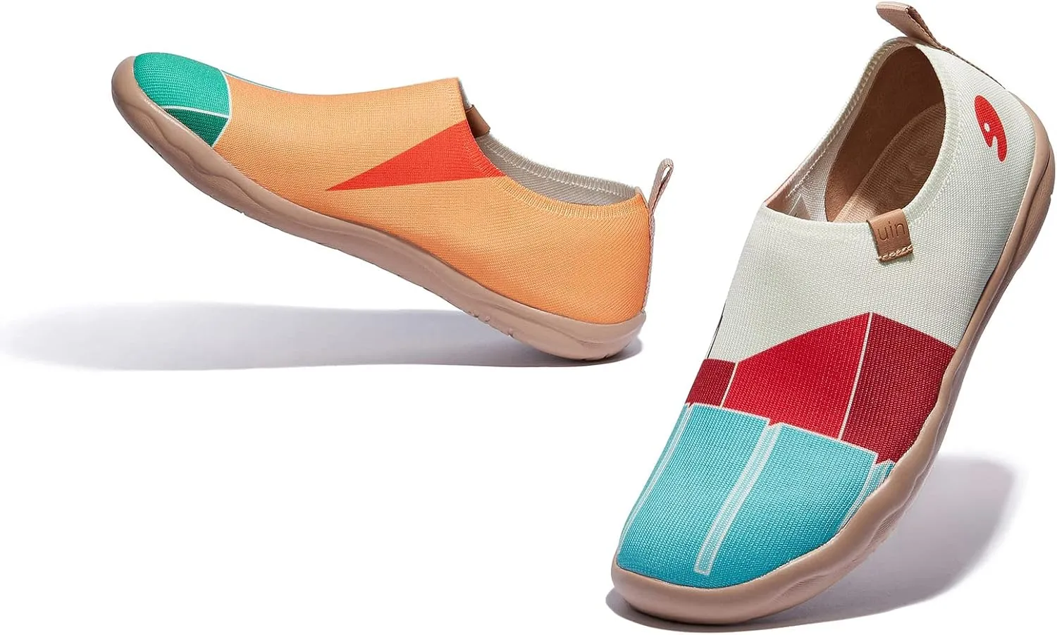 UIN Women's Slip Ons Lightweight Flats Walking Casual Loafers Travel Shoes Toledo  Color & Geometry
