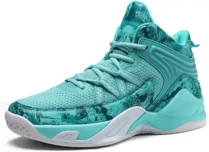 Unisex Youth High Top Breathable & Anti-Slip Fly-Weaving Basketball Shoes Absorption for Running, Training, Tennis and More