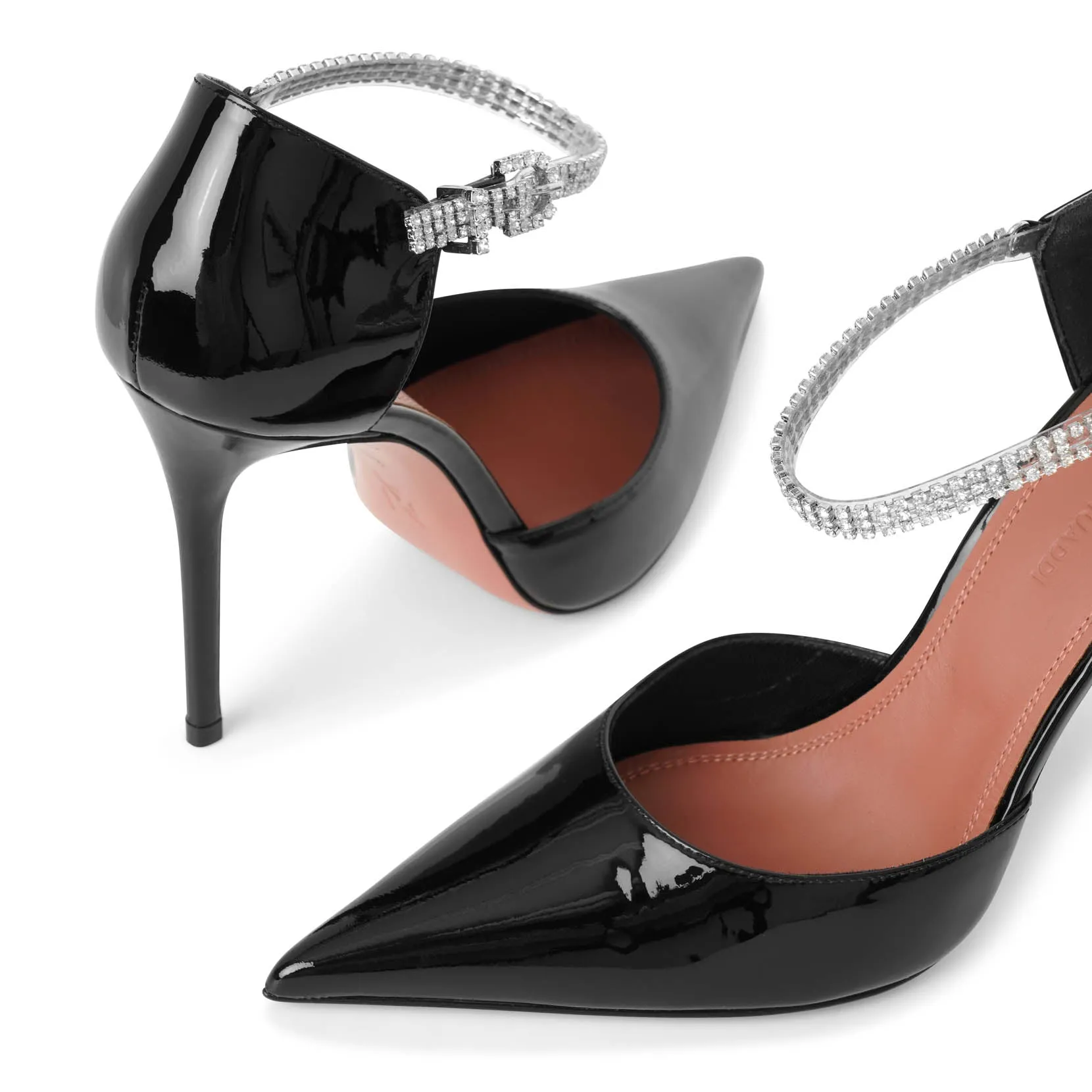 Ursina embellished patent leather pumps