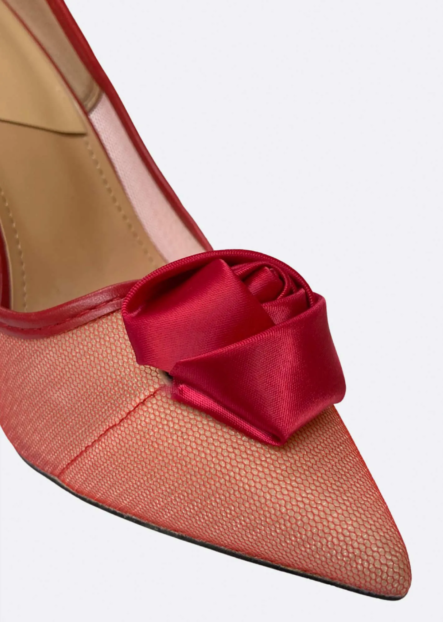 Venice Rose Mesh Pumps