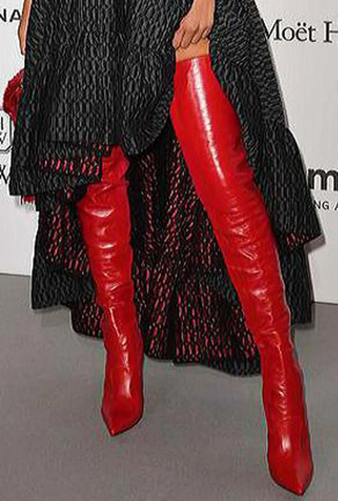 VIKKI VAY - LATEX OTK BOOTS