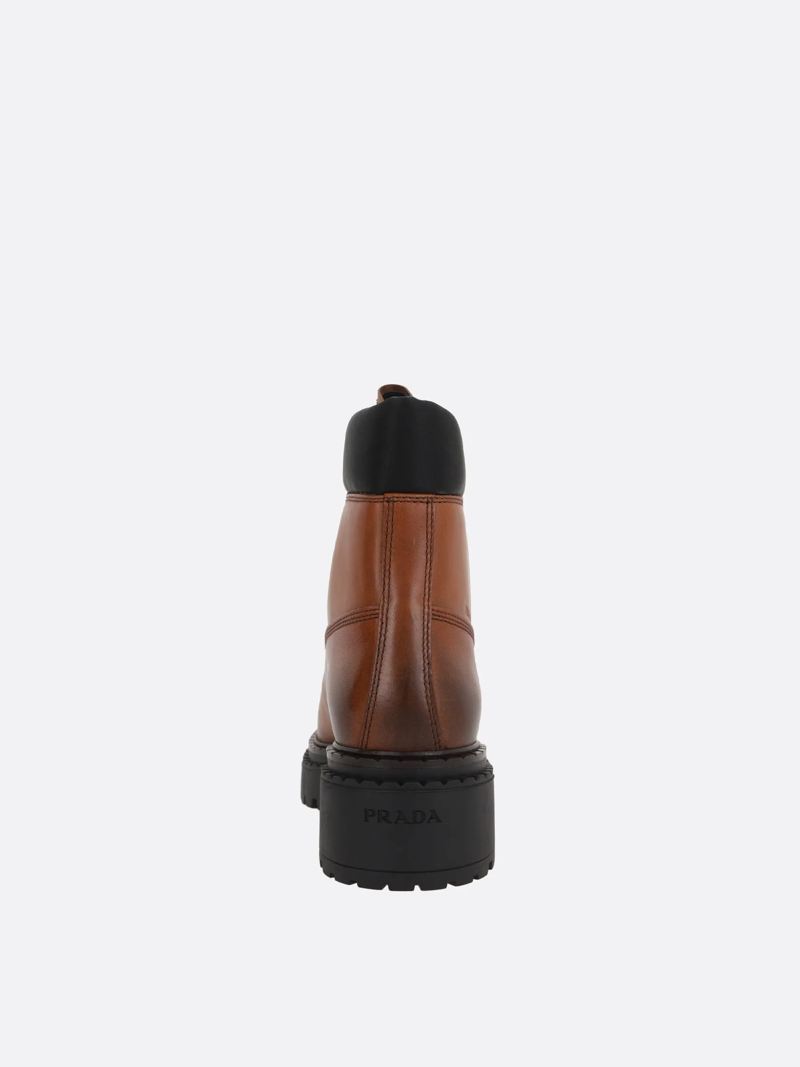 Vintage Leather Recycled Nylon Combat Boots