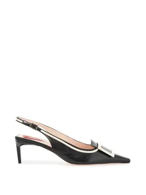 Viv Slingback Pumps - Leather Design