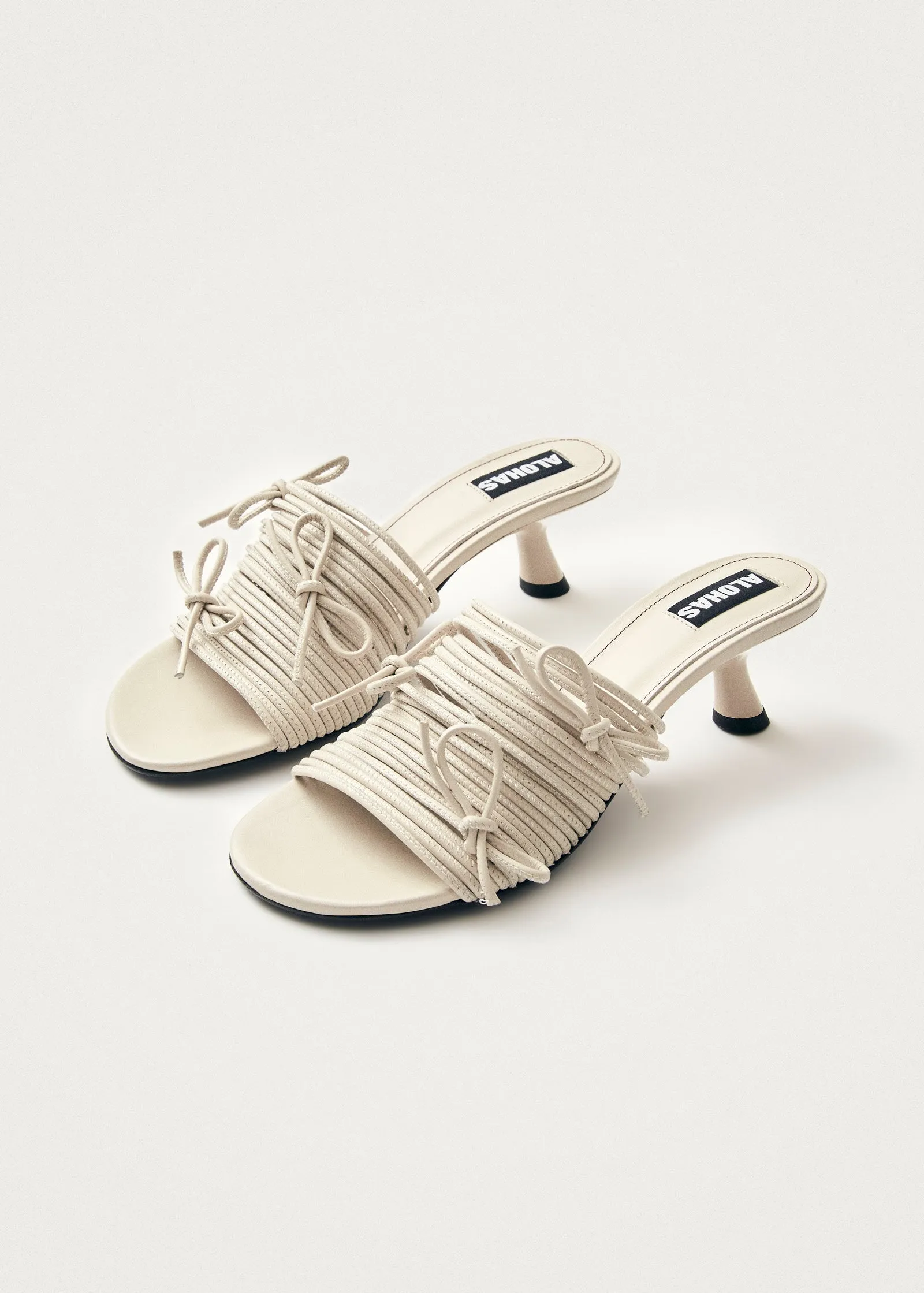 Viva White Leather Sandals