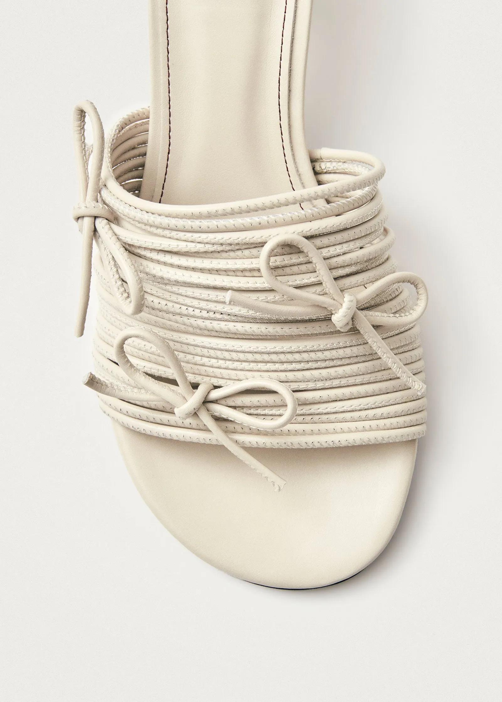 Viva White Leather Sandals