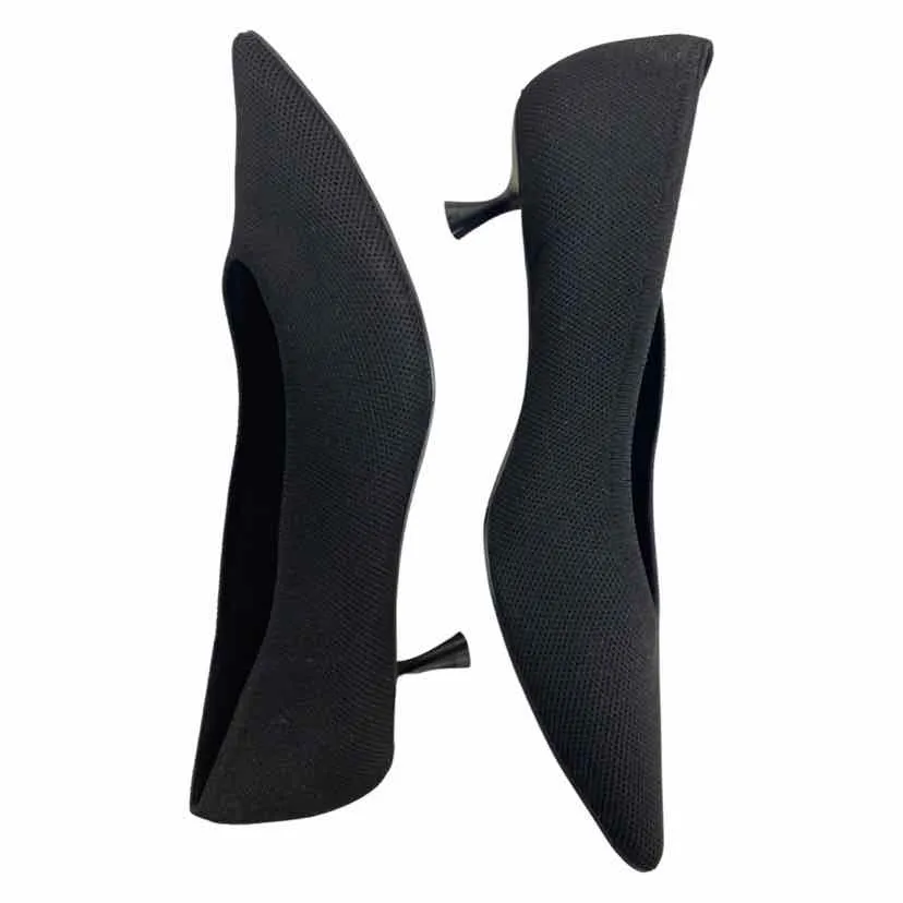VIVAIA BLACK STELLA 2.0 KITTEN HEEL POINTED TOE PUMPS SIZE 42