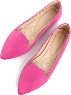 WENJIAZHIZHI Women's Round Toe Ballet Flats Slip-On Loafers Flats Dress Shoes for Women Dressy Comfortable Low Heel