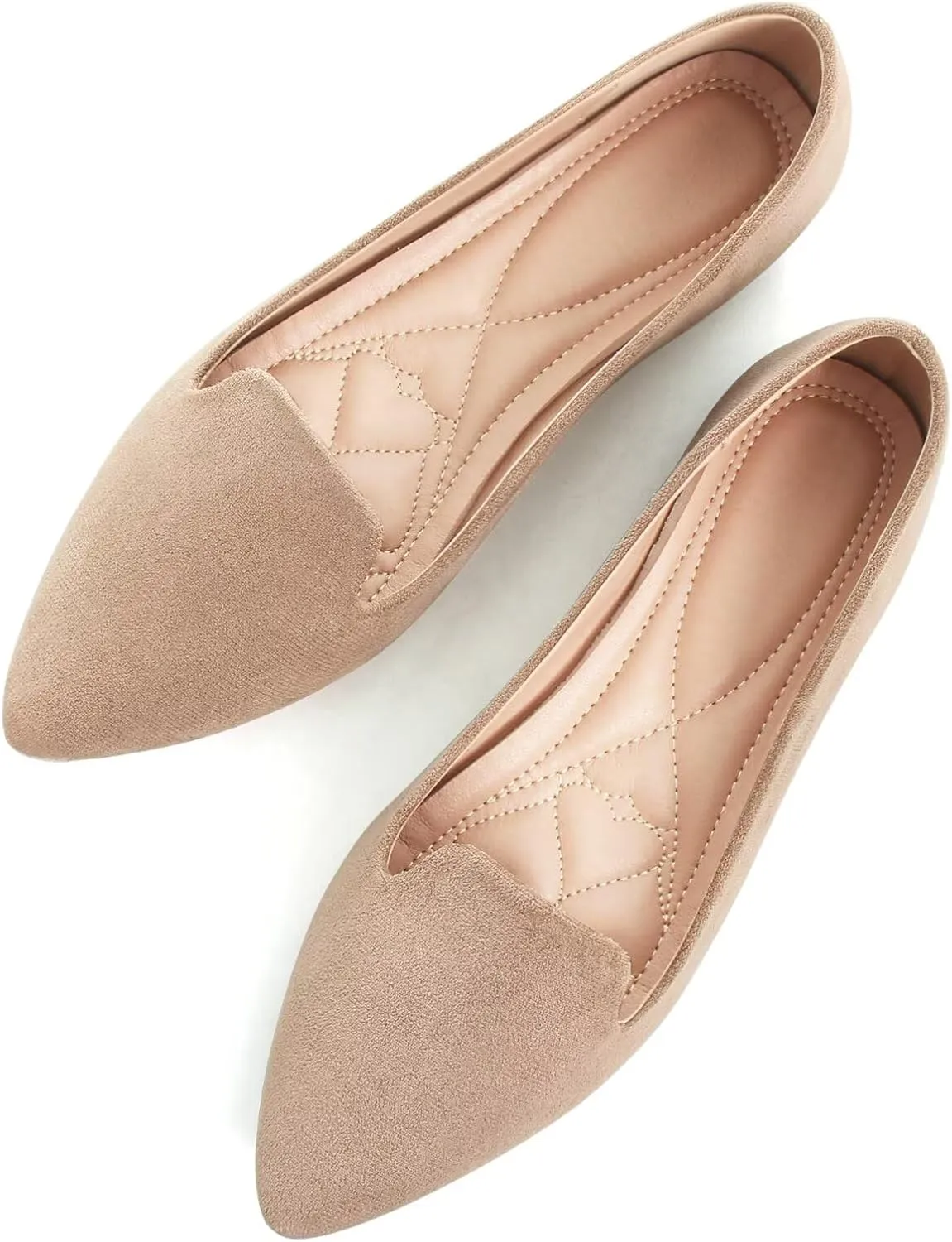 WENJIAZHIZHI Women's Round Toe Ballet Flats Slip-On Loafers Flats Dress Shoes for Women Dressy Comfortable Low Heel