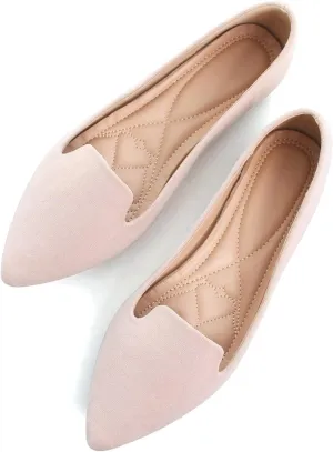 WENJIAZHIZHI Women's Round Toe Ballet Flats Slip-On Loafers Flats Dress Shoes for Women Dressy Comfortable Low Heel