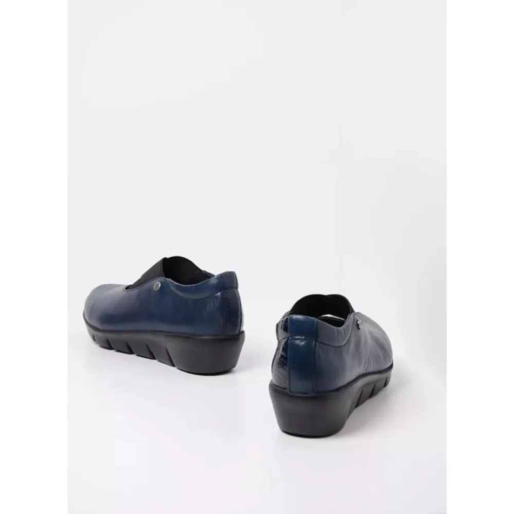 Wolky Cursa Denim Croco Leather Combo Loafer (Women's)