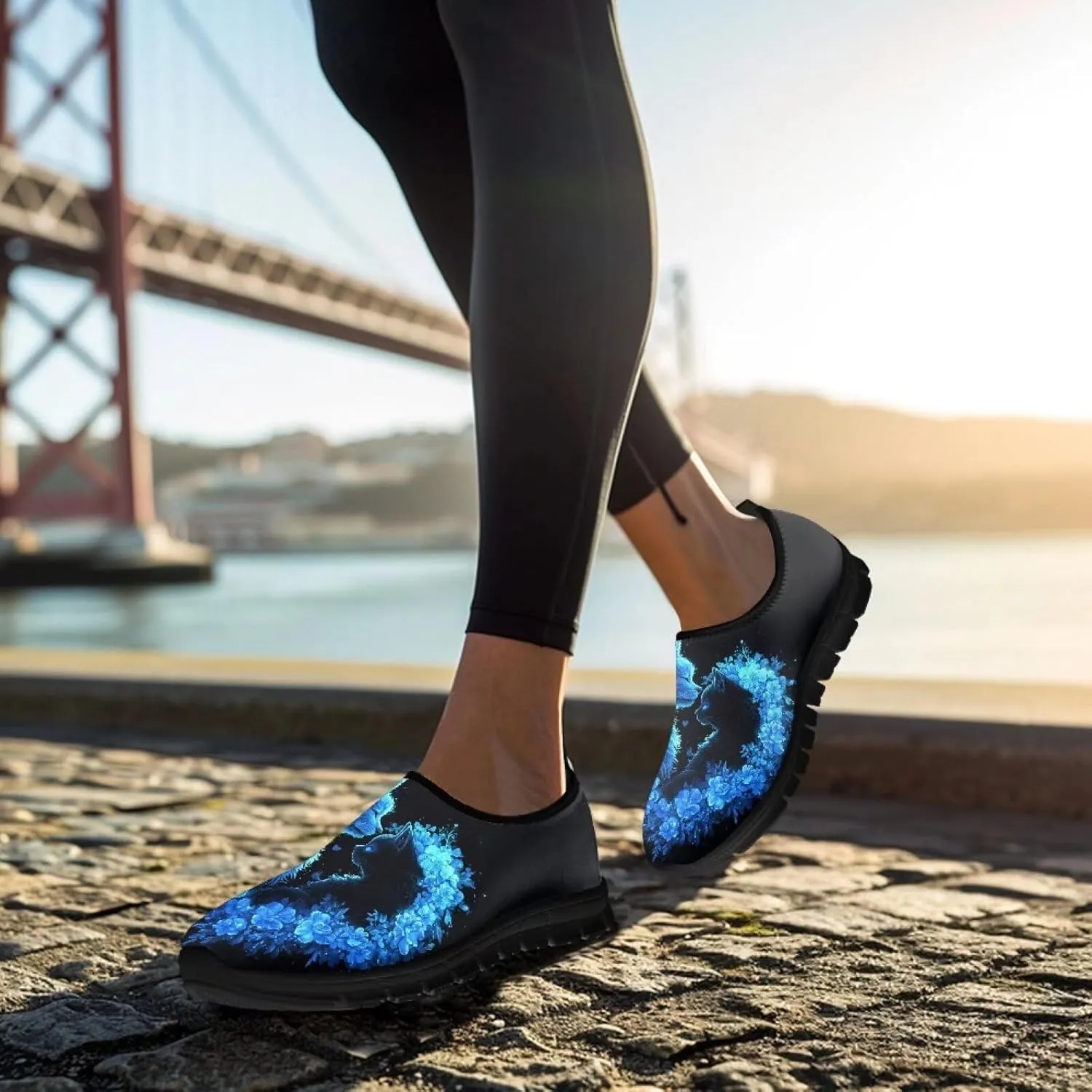 Women Fashion Art Painted Walking Sneaker Lightweight Travel Shoes