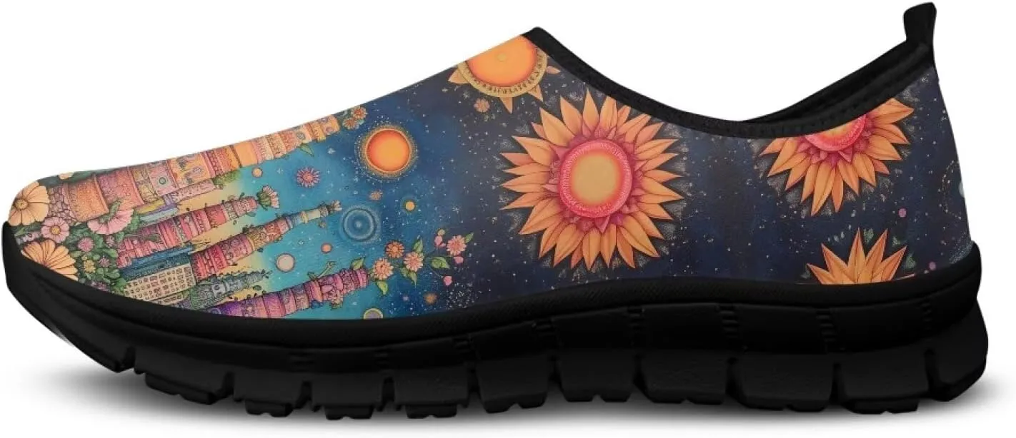 Women Fashion Art Painted Walking Sneaker Lightweight Travel Shoes