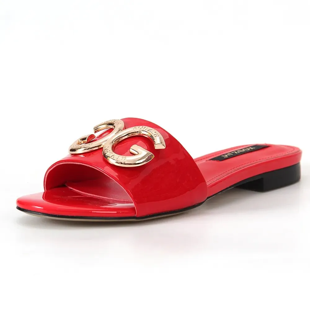 Women Flat Slides Mule Shoe