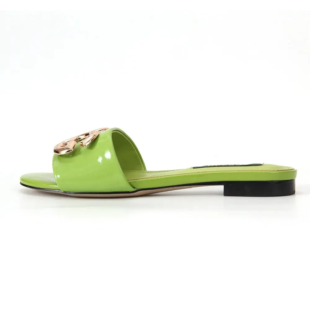Women Flat Slides Mule Shoe