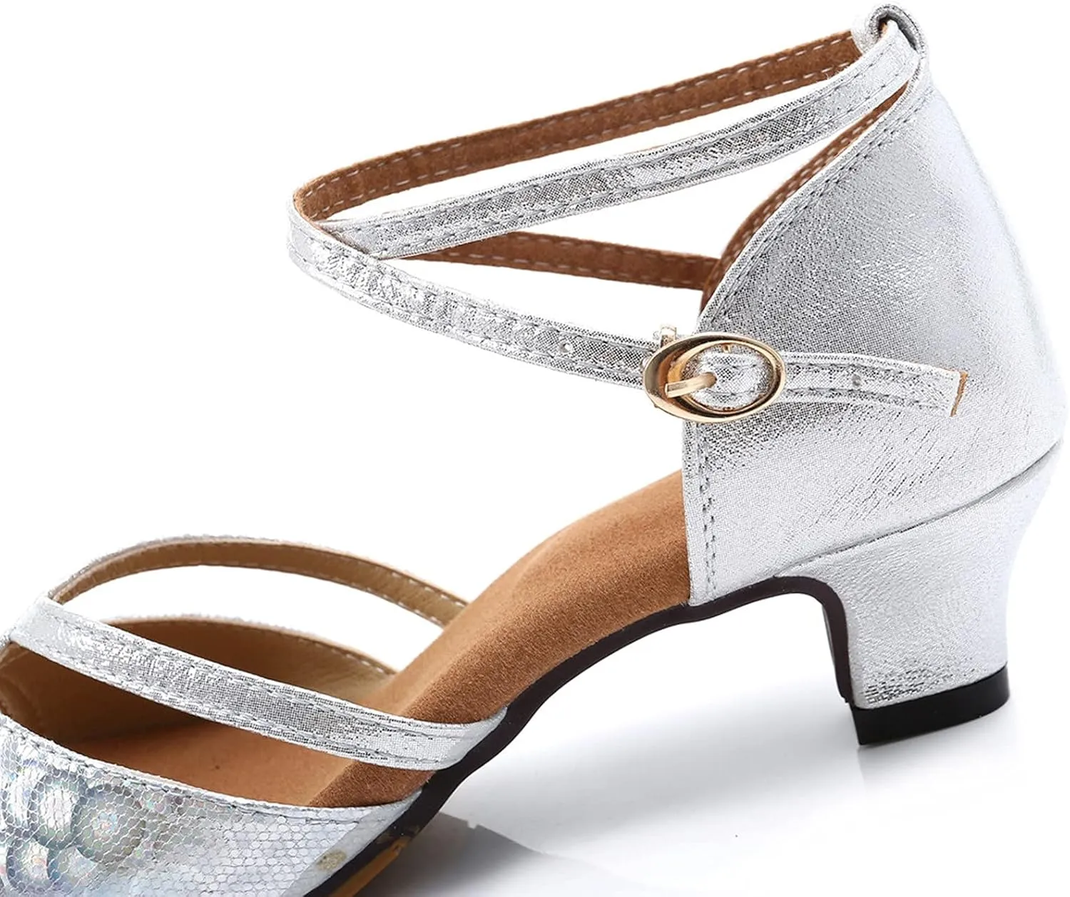 Women Latin Dance Shoes Sparkling Ballroom Dance Shoes Latin Salsa Performance Dance Shoe, Model