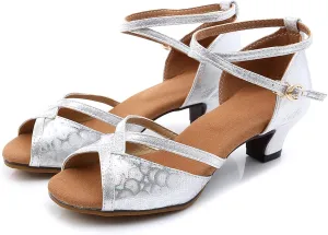 Women Latin Dance Shoes Sparkling Ballroom Dance Shoes Latin Salsa Performance Dance Shoe, Model