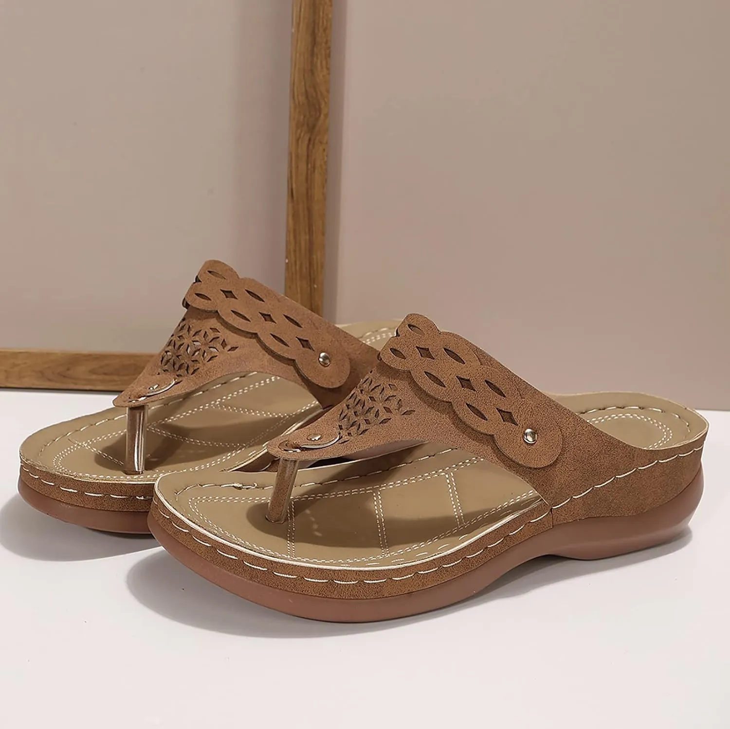 Women Orthopedic Sandals-Breathable Mesh and Leather Sandals Orthotic Women's Beach Flip Flops Orthopedic Summer Sandals for Women 2025 Dressy Orthotic Women's Comfort Sandals Comfort Sandals Woman