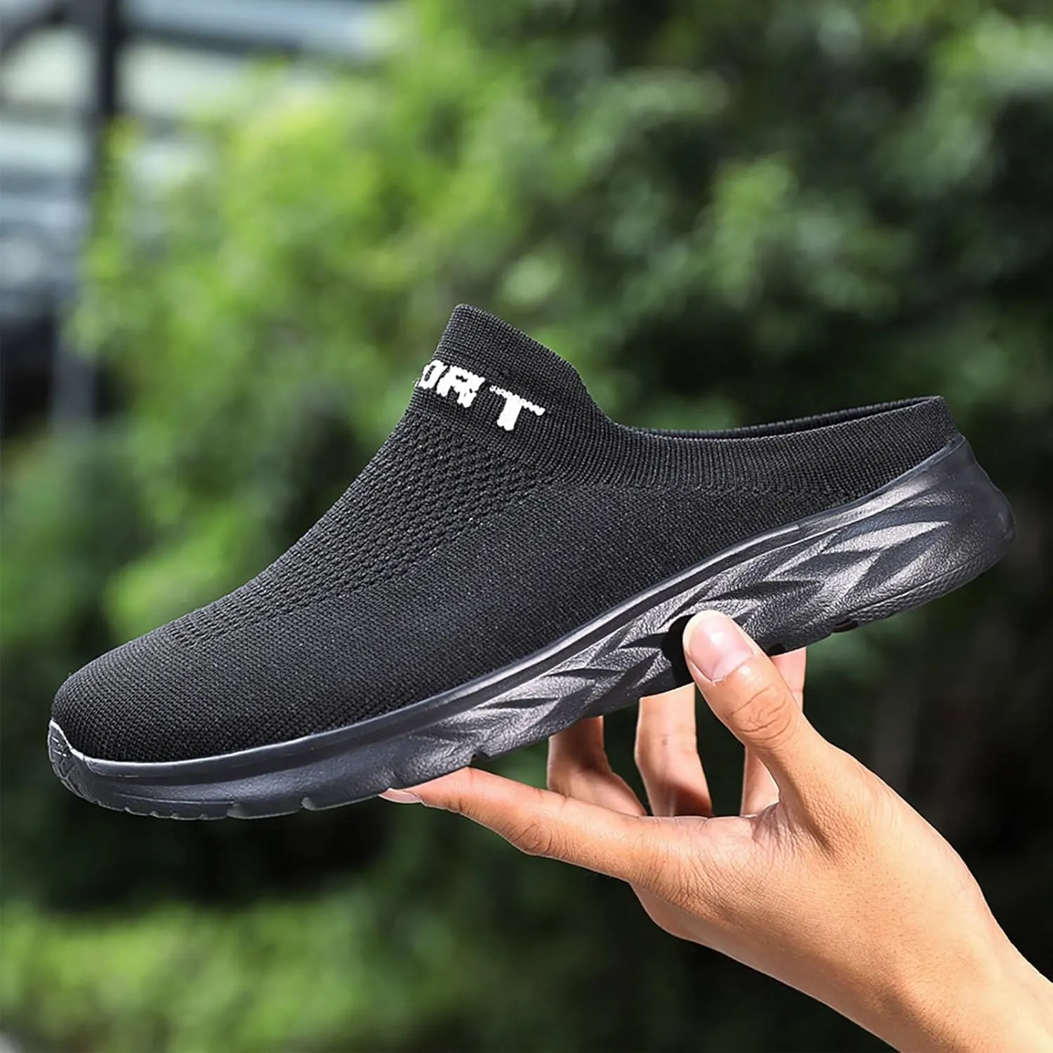 Women's Backless Slip on Mesh Sneakers Shoes Womens Running Shoes Casual Business Casual Shoes Black Platform Sneaker Red Tennis Shoe White Loafers