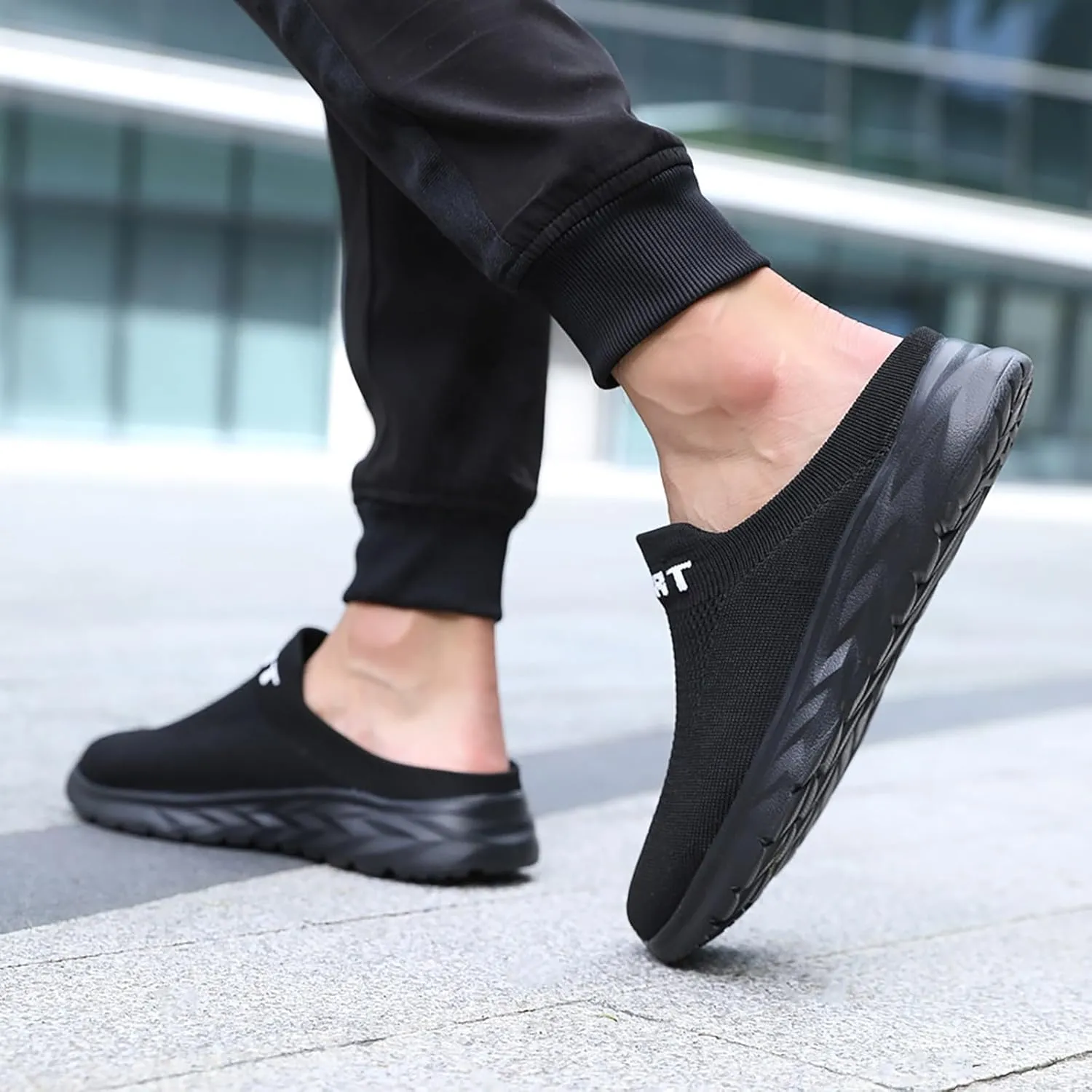Women's Backless Slip on Mesh Sneakers Shoes Womens Running Shoes Casual Business Casual Shoes Black Platform Sneaker Red Tennis Shoe White Loafers