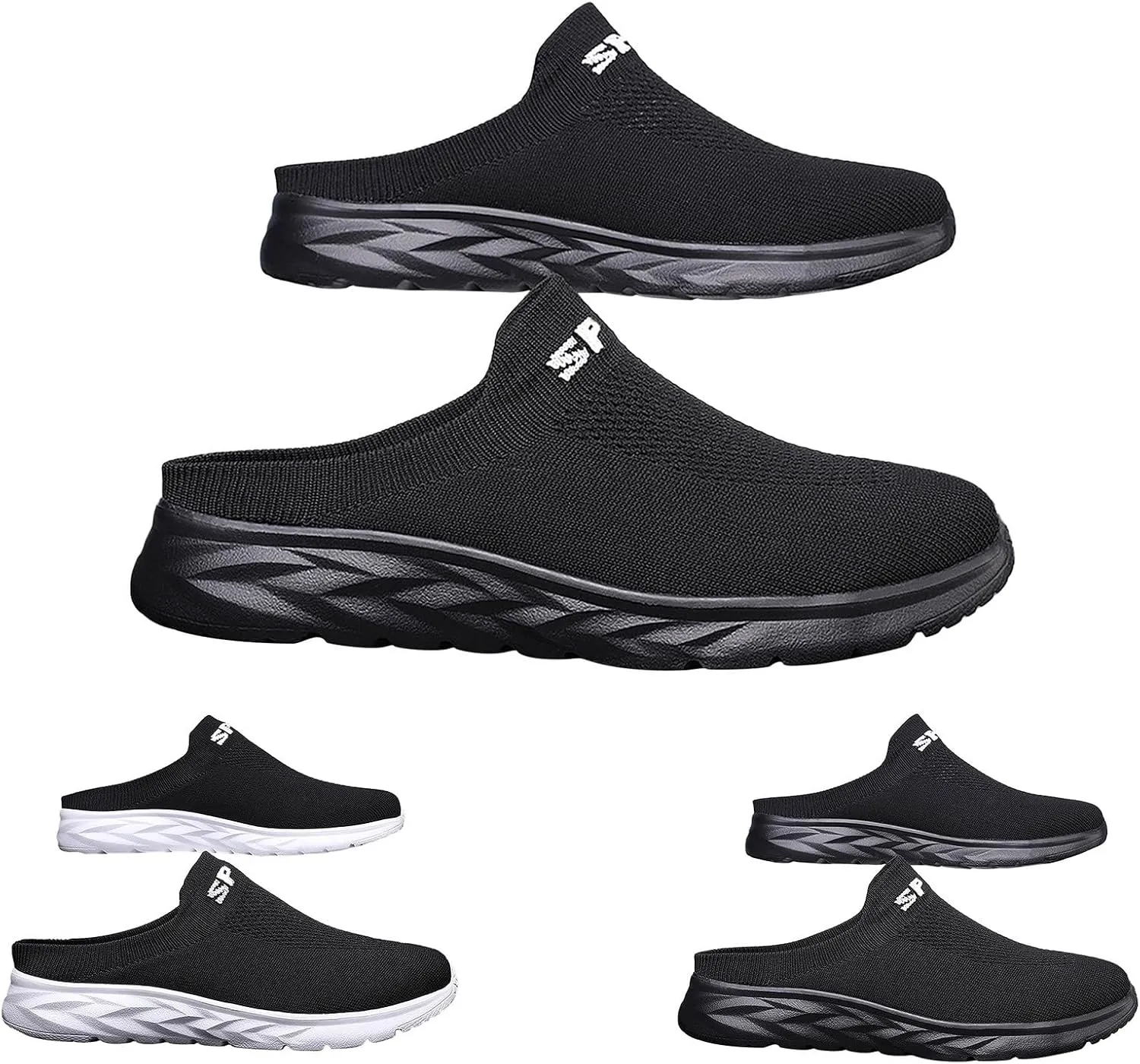 Women's Backless Slip on Mesh Sneakers Shoes Womens Running Shoes Casual Business Casual Shoes Black Platform Sneaker Red Tennis Shoe White Loafers