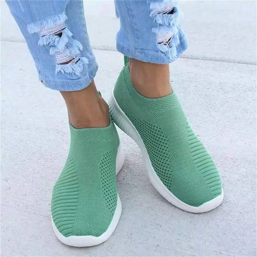 Women's Fashion Sneaker Mesh Slip On Black Non Slip Shoes for Women Comfortable Business Casual Shoes Womens Slide On Loafers Men's Dress Sneakers