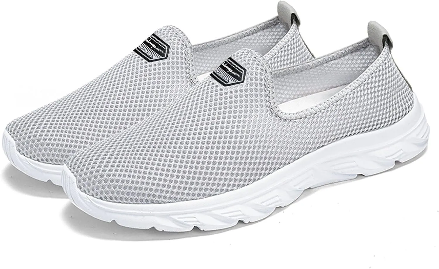 Women's Fashion Sneaker Mesh Slip On Black Non Slip Shoes for Women Comfortable Business Casual Shoes Womens Slide On Loafers Men's Dress Sneakers
