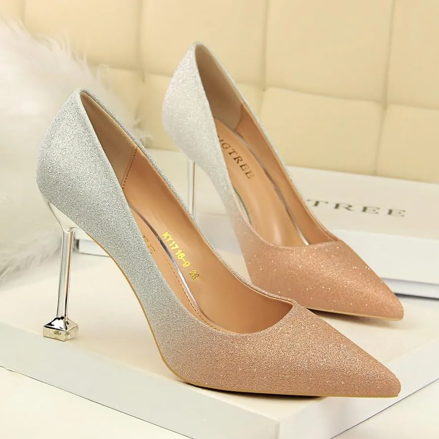 Women's Heeled Shoes Stiletto Pumps in Leather High Heels Sexy Closed Toe Stiletto Heel for Parties, Weddings and Evenings Elegant Stiletto High Heels 10CM