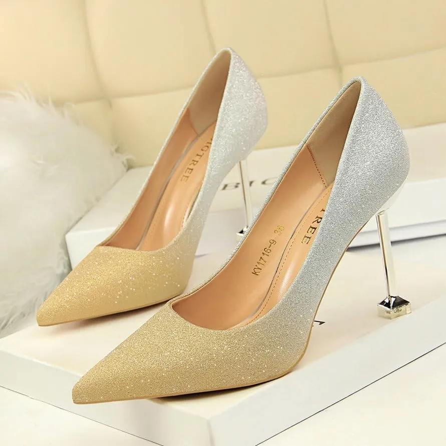 Women's Heeled Shoes Stiletto Pumps in Leather High Heels Sexy Closed Toe Stiletto Heel for Parties, Weddings and Evenings Elegant Stiletto High Heels 10CM