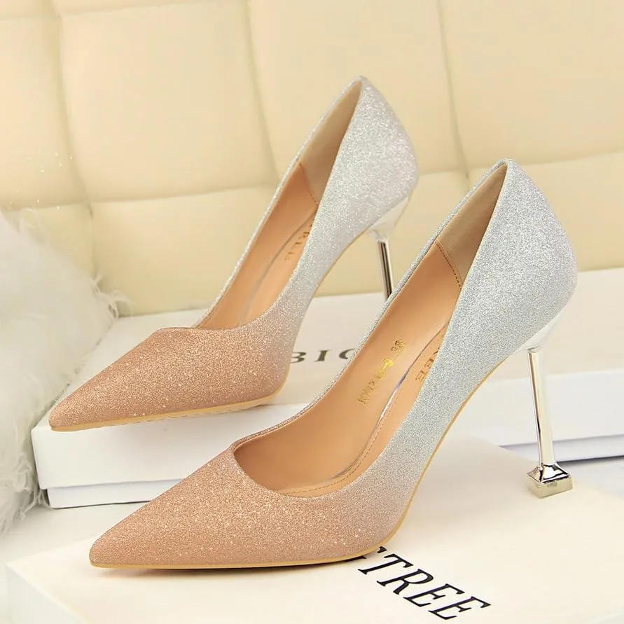 Women's Heeled Shoes Stiletto Pumps in Leather High Heels Sexy Closed Toe Stiletto Heel for Parties, Weddings and Evenings Elegant Stiletto High Heels 10CM