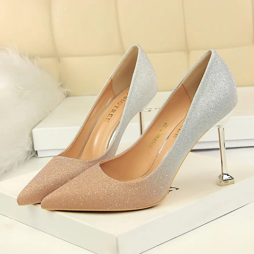 Women's Heeled Shoes Stiletto Pumps in Leather High Heels Sexy Closed Toe Stiletto Heel for Parties, Weddings and Evenings Elegant Stiletto High Heels 10CM