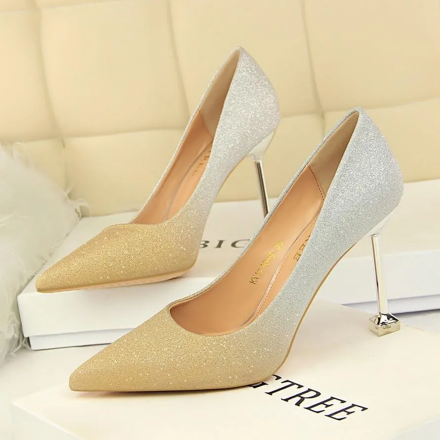 Women's Heeled Shoes Stiletto Pumps in Leather High Heels Sexy Closed Toe Stiletto Heel for Parties, Weddings and Evenings Elegant Stiletto High Heels 10CM