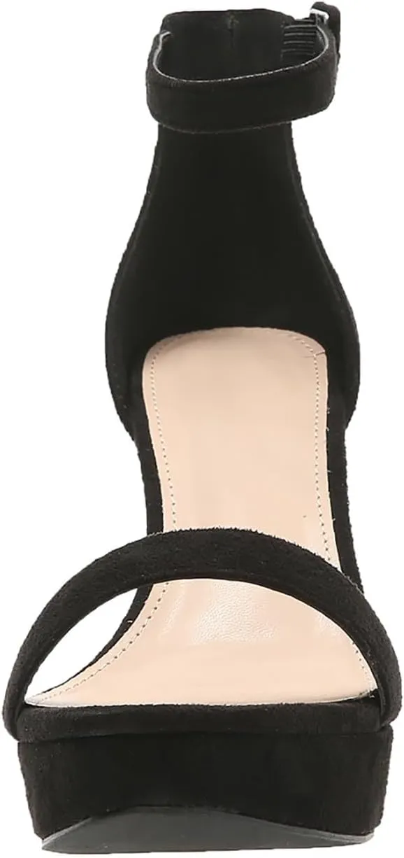 Women's Heels Pumps Women's Platform Chunky High Heels Opentoe Block Ankle Strap Dress Bridal Party Wedding Shoes