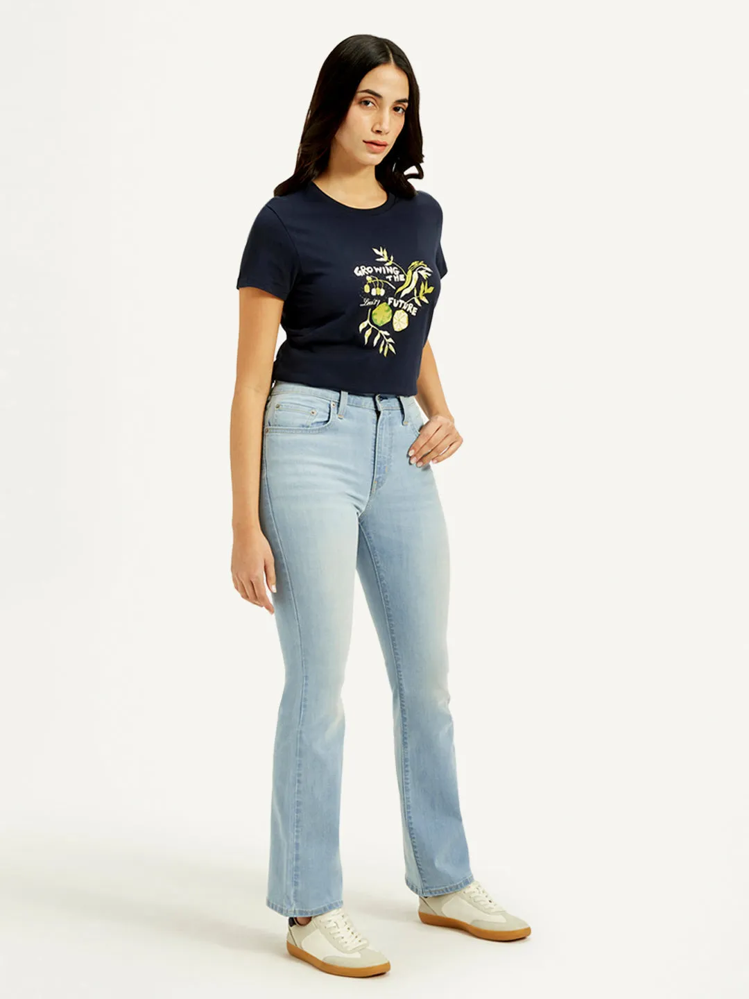 Women's High Rise 725 Slim Bootcut Fit Blue Jeans