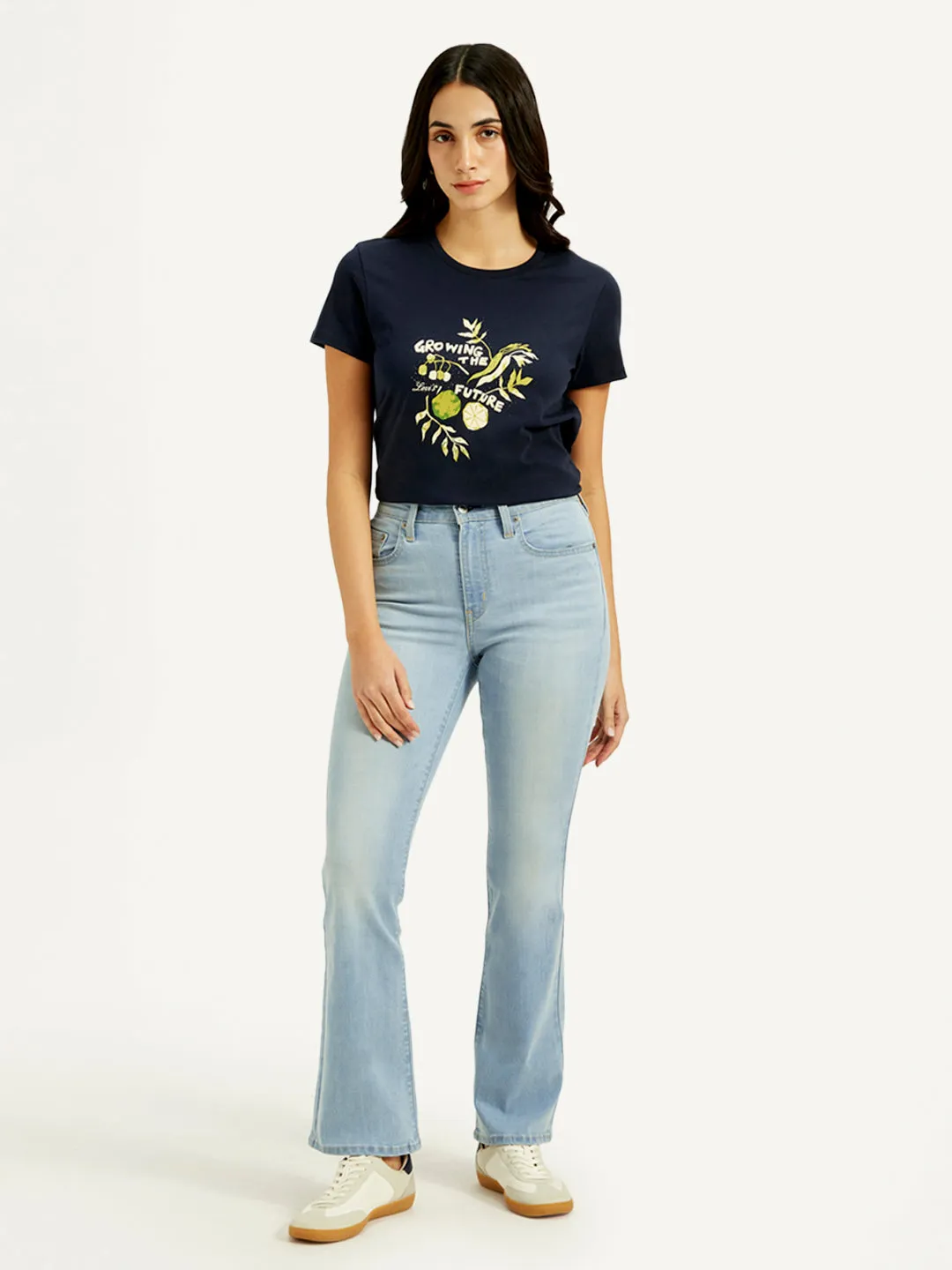 Women's High Rise 725 Slim Bootcut Fit Blue Jeans