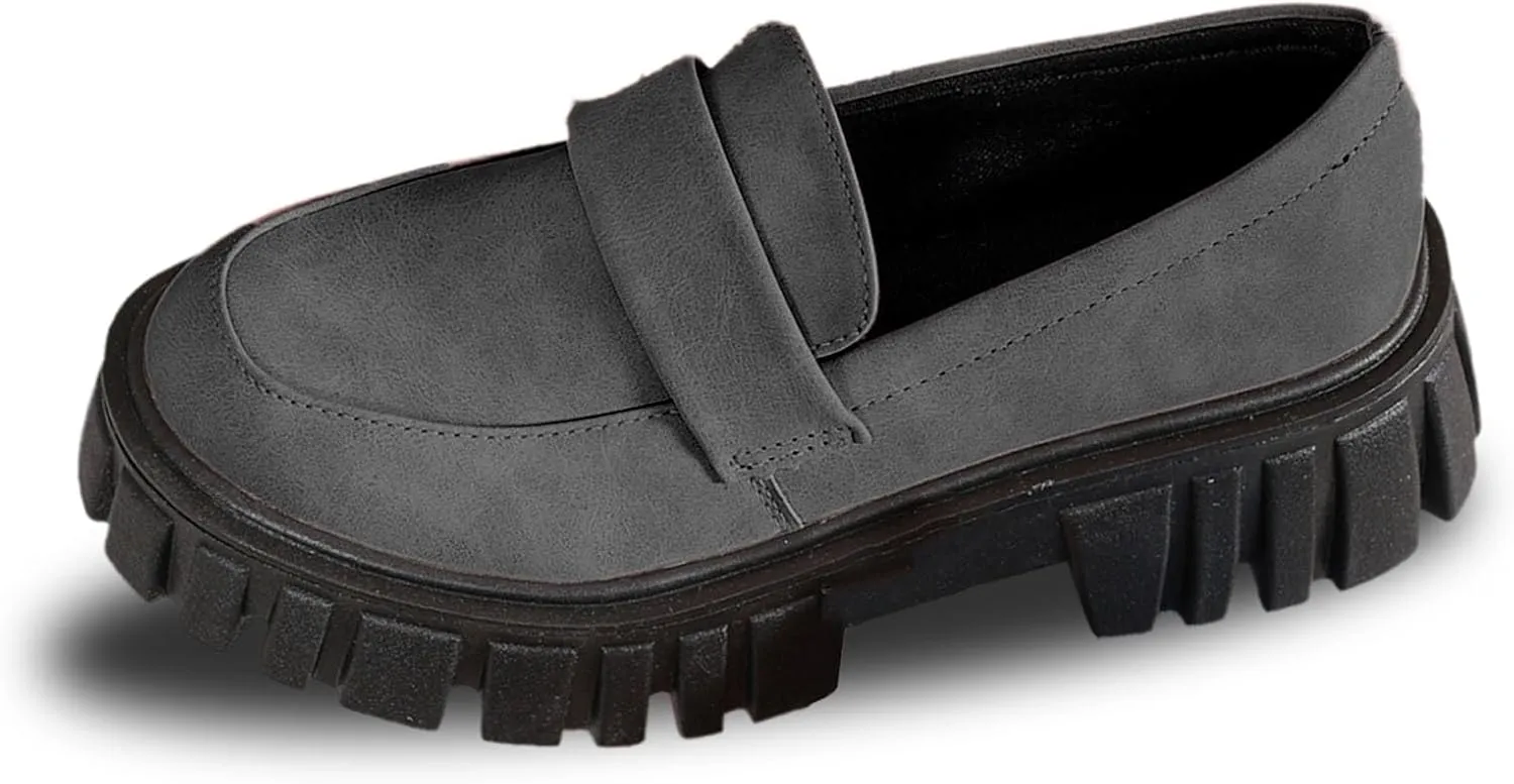 Women's Loafers Comfortable Business Shoes Slip On Platform Loafers Lug Sole Loafers Chunky Casual Shoes