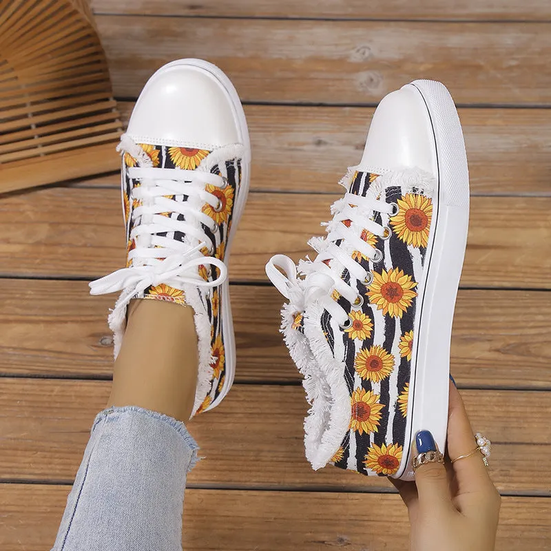 Women’s Patterned Canvas Sneakers