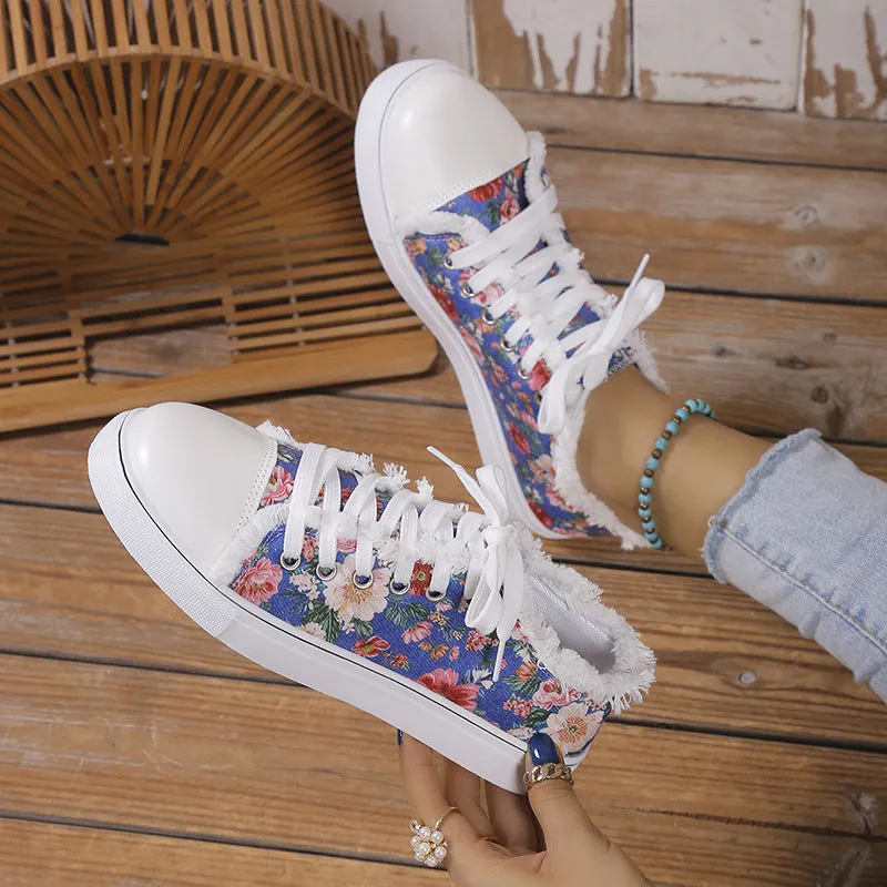 Women’s Patterned Canvas Sneakers