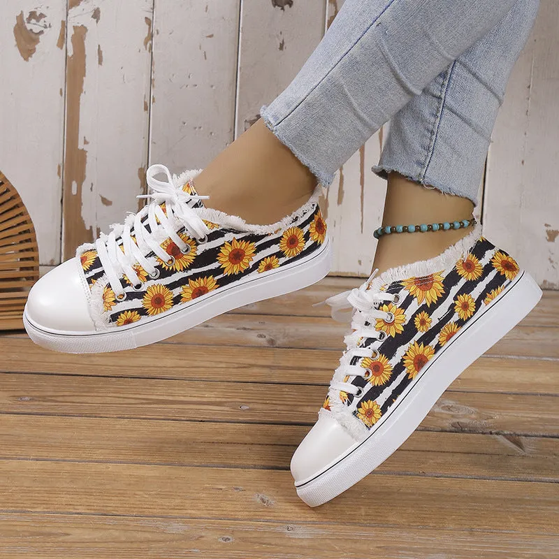 Women’s Patterned Canvas Sneakers