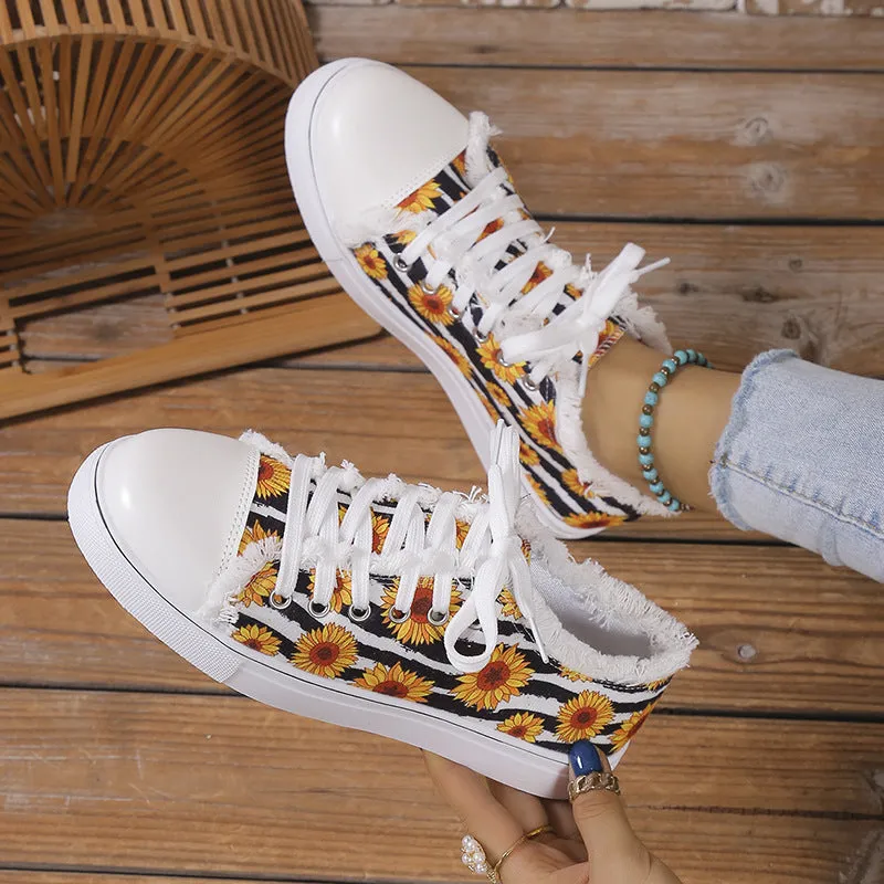 Women’s Patterned Canvas Sneakers