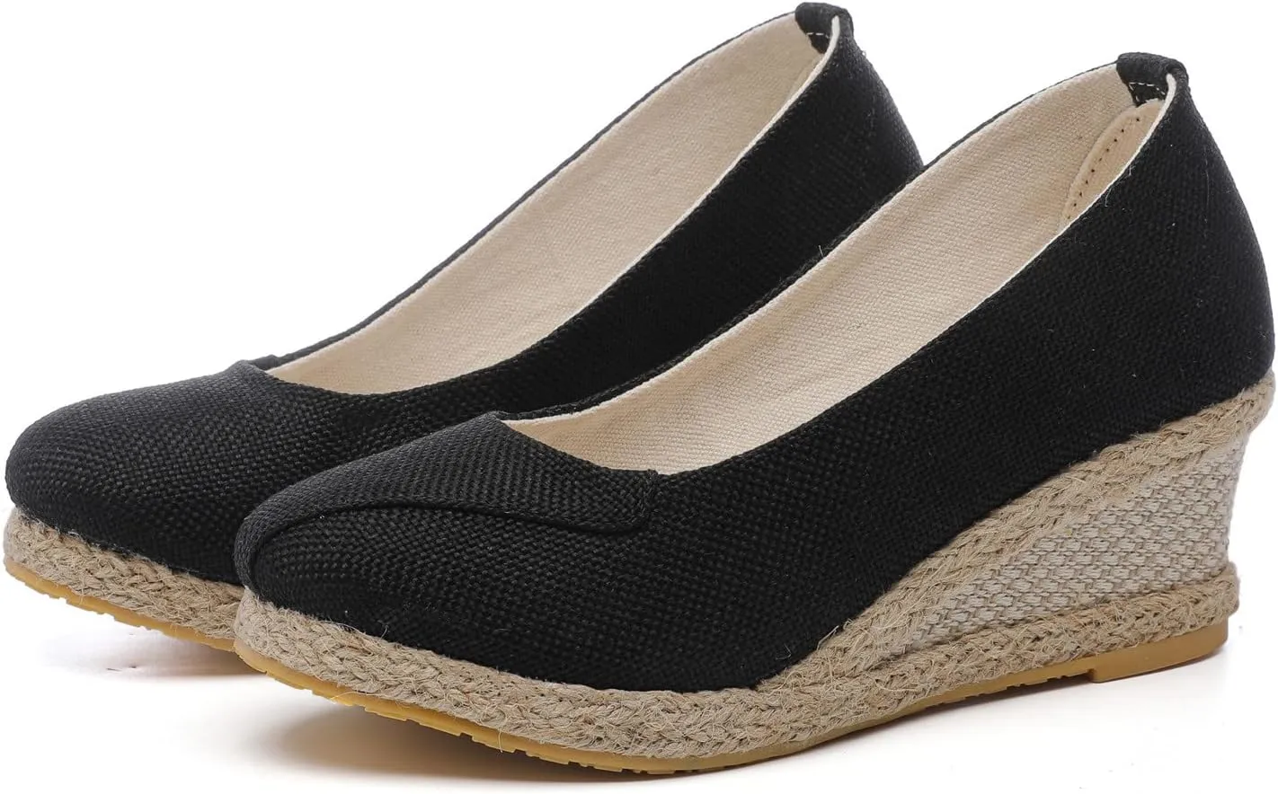 Womens Platform Sandals Slip on Wedge Sandal Comfortable Wedge Shoes Womens Walking Sandals with Arch Support