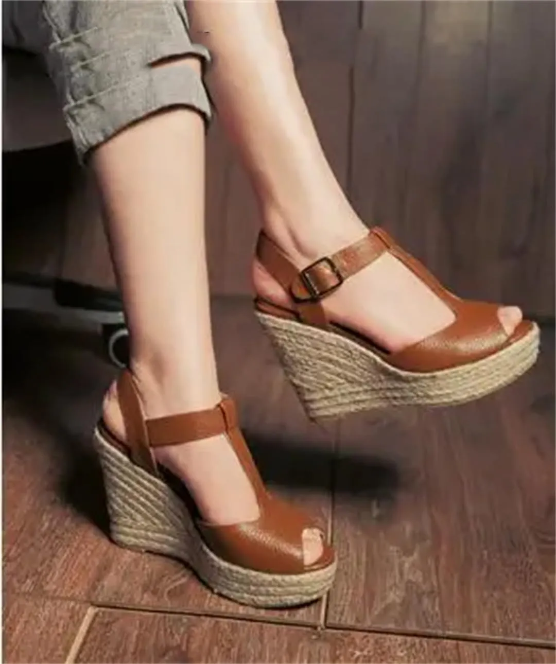 Womens Platform Wedge Sandals High Heels Open Toe Wedges Espadrilles Heels Summer Shoes