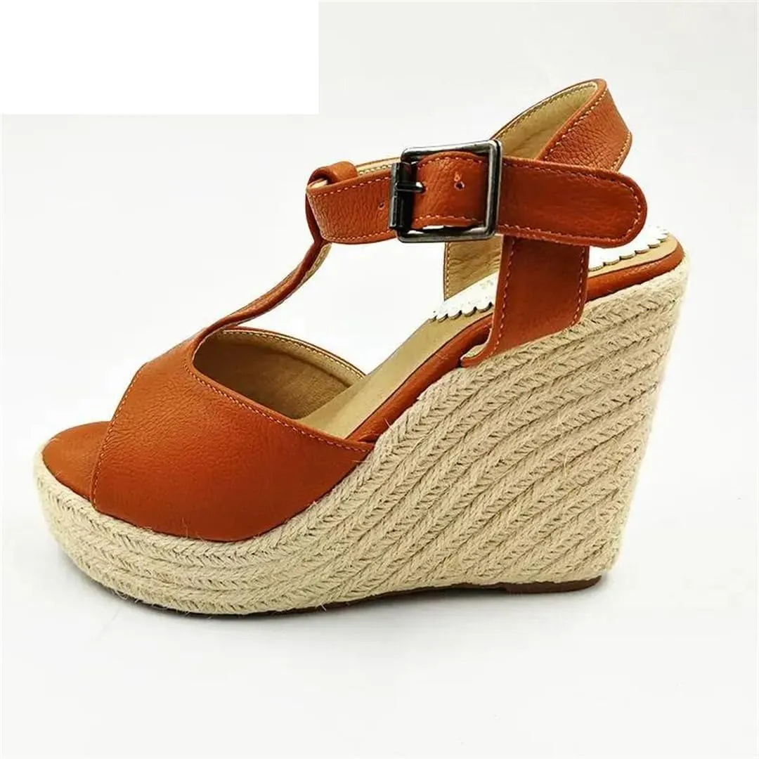 Womens Platform Wedge Sandals High Heels Open Toe Wedges Espadrilles Heels Summer Shoes