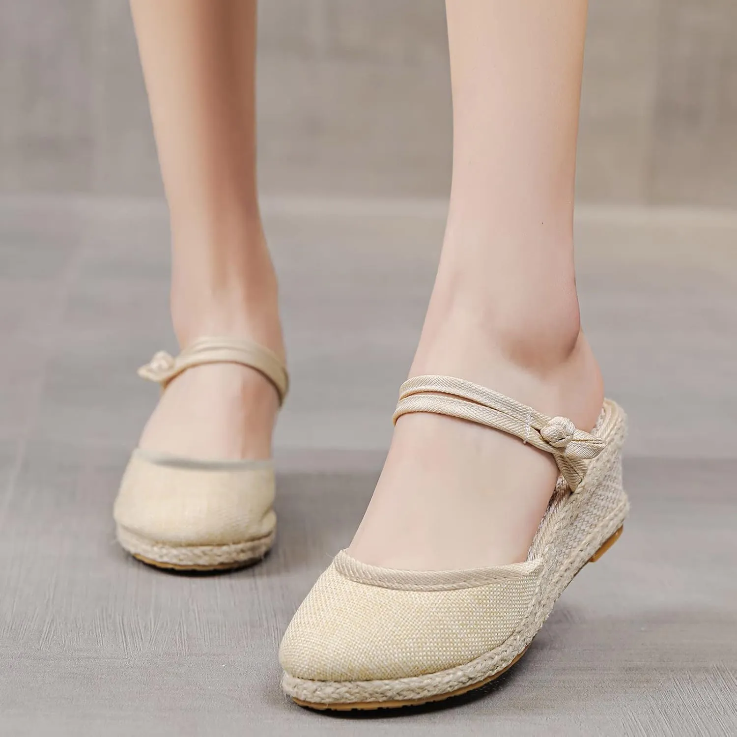 Women's Platform Wedge Sandals Slip on Wedge Sandal Comfortable Wedge Shoes Vacation Sandals for Women